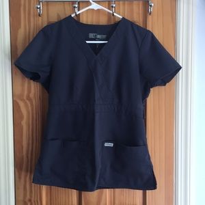 Charcoal Greys Anatomy Scrub Top